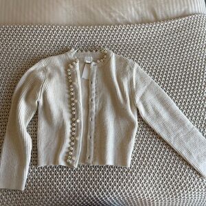 NEW CHUNKY SWEATER WITH PEARLS
